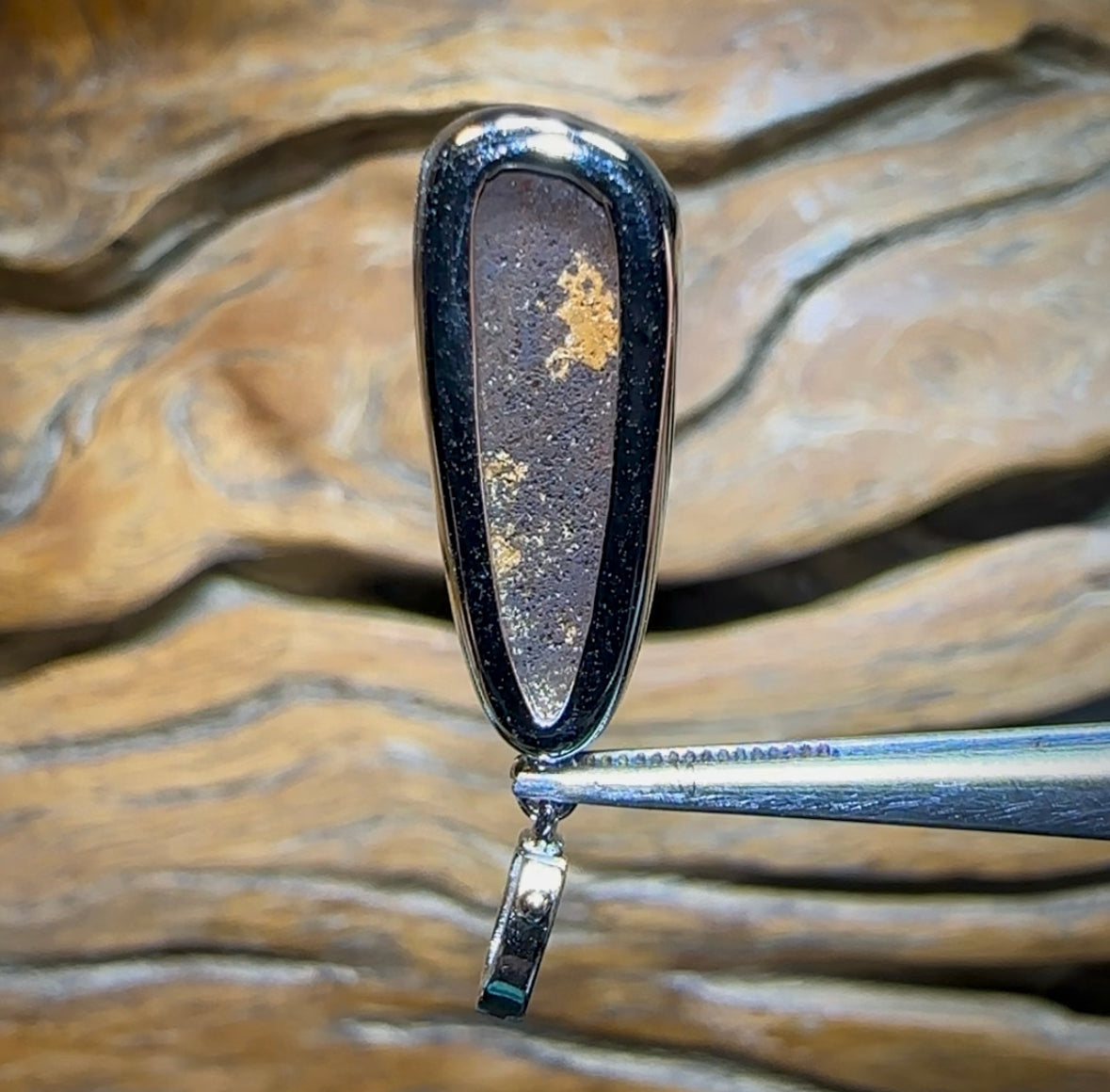 Sterling Silver - SOLID Australian Boulder Opal Pendant. Rare colour combination - Opal Whisperers