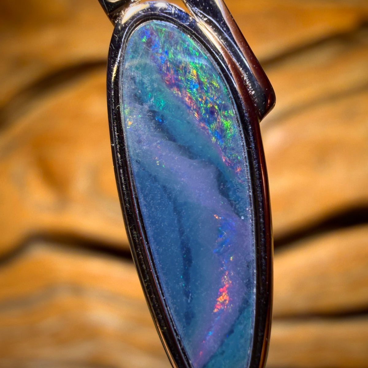 WILDCARD! Sterling Silver - Queensland Boulder Opal Doublet Pendant