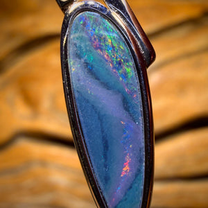 WILDCARD! Sterling Silver - Queensland Boulder Opal Doublet Pendant