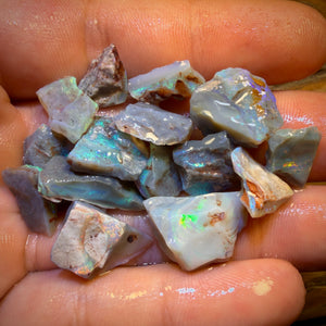 🔒76.4cts - 15x Lightning Ridge Opal Rough Parcel