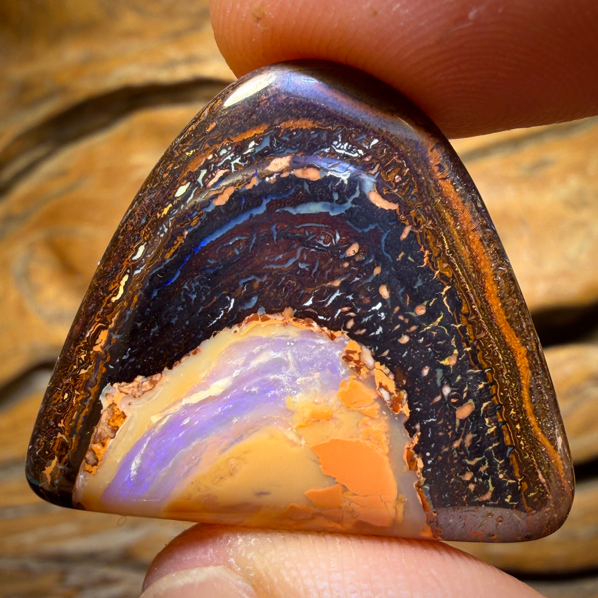 86.2cts - Tribal Yowah Nut Opal Specimen Polished