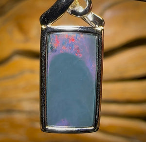Sterling Silver - Queensland Boulder Opal Doublet Pendant
