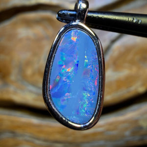 TGIF Sterling Silver - Australian Boulder Opal Doublet Pendants Red / Multi. BULK LISTING