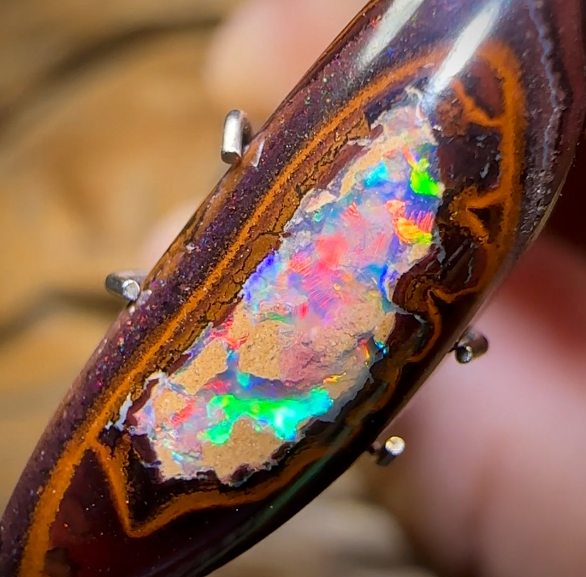 6.5cts - RARE Yowah Nut Crystal Centre Opal