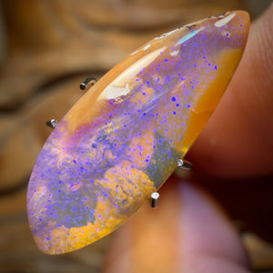 3.4cts - Purple Reef Solid Australian Boulder Pipe Opal