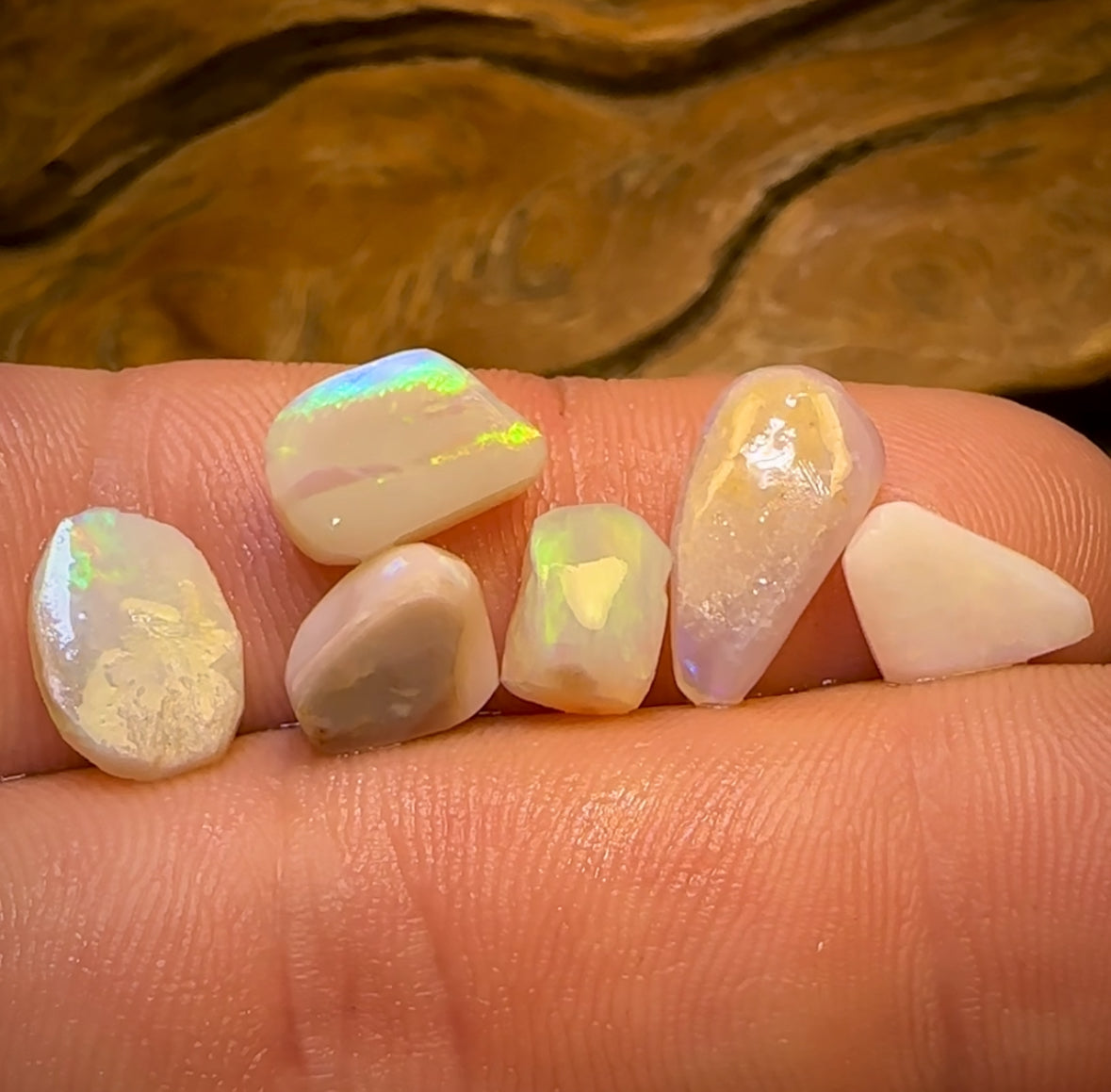 12.5cts - 6x Quality South Australian Opal Rubs
