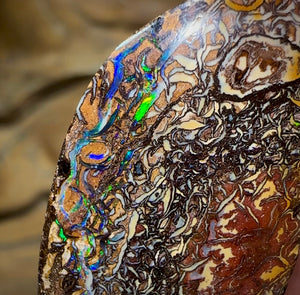 43.2cts - Yowah Nut Opal. Wow Tribal Pattern