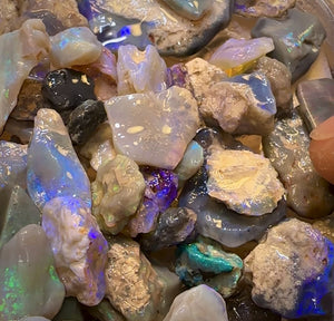 🔒540cts - 50+ Lightning Ridge Opal Rough. Serious Cutters Parcel! New Price Bargain