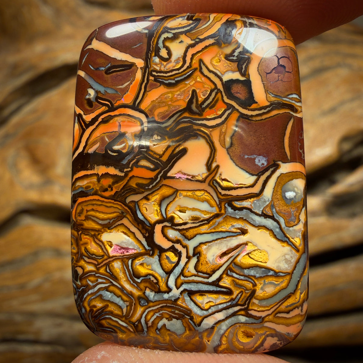 87.9cts - Artistic Tribal Queensland Boulder Opal from Yowah