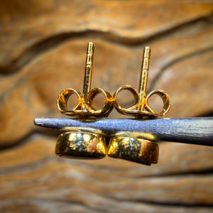 Best Seller Sterling Silver Gold Plated - Australian Boulder Opal Doublet Stud Earrings