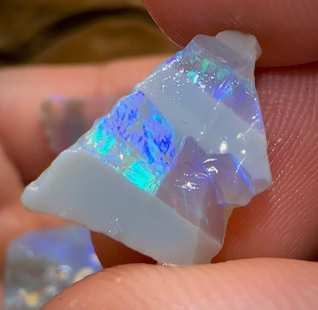 99.2cts - 5x Lightning Ridge Crystal and Dark Opal Rough Parcel - Opal Whisperers