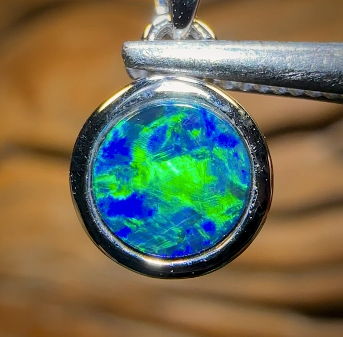 Auction Fall-Through = Your Gain! 🔥 Now 50% Off RRP 🚨  14k White Gold - Queensland Boulder Opal Doublet Pendant