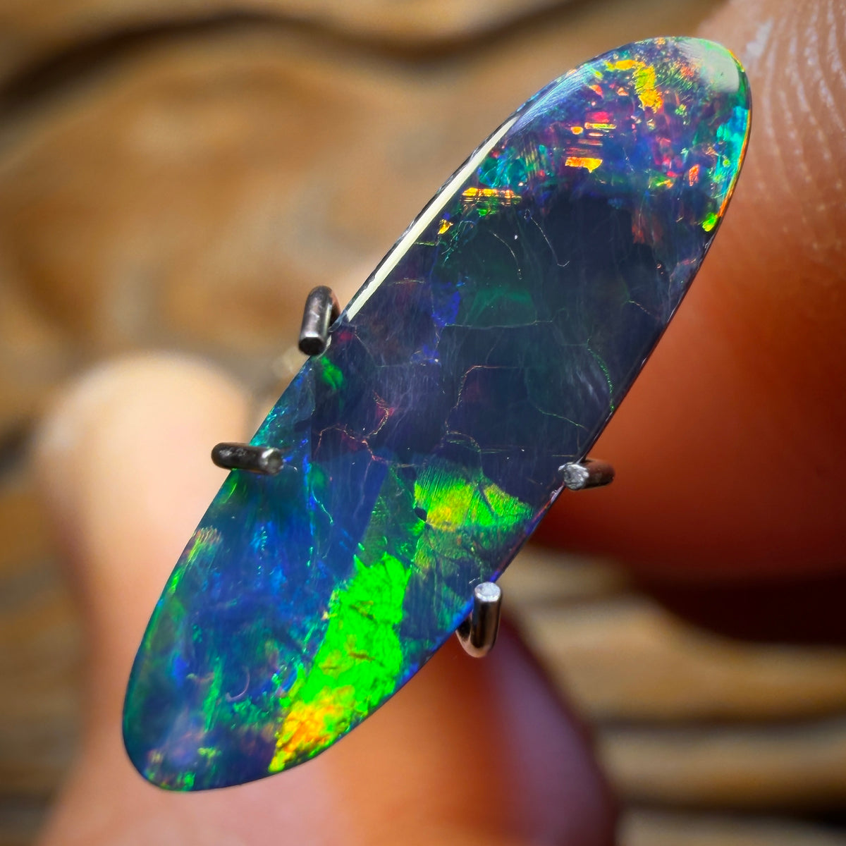 1.6cts - “Solar Flare” Australian Boulder Opal Doublet