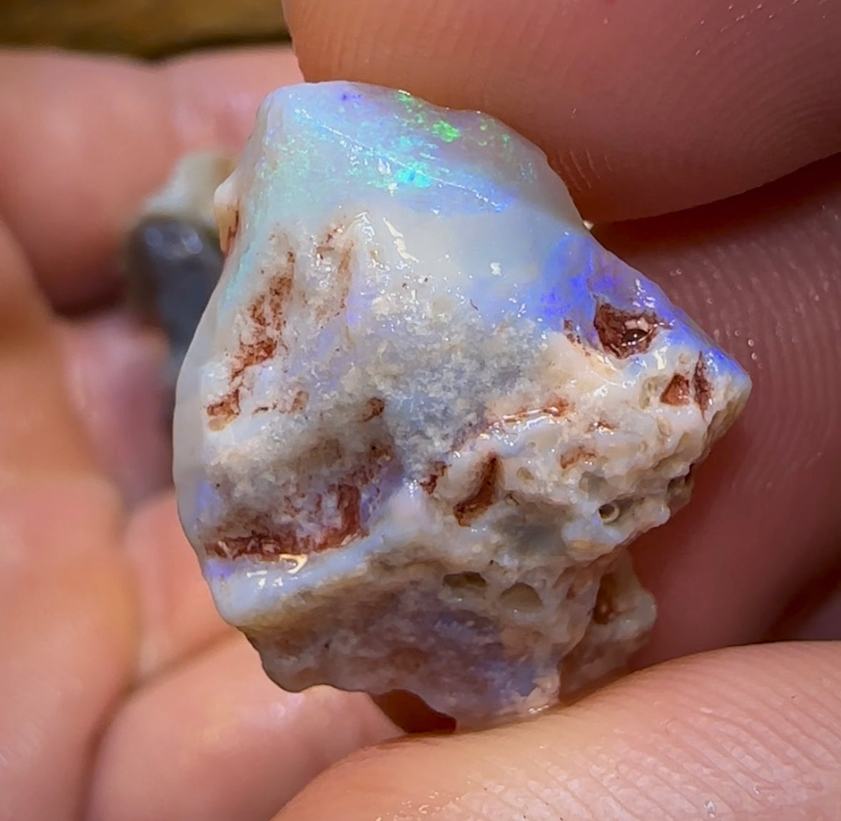 71.3cts - 5x Lightning Ridge Dark Opal Rough Parcel - Opal Whisperers