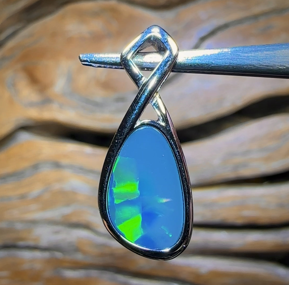 Sterling Silver - Queensland Boulder Opal Doublet Pendant