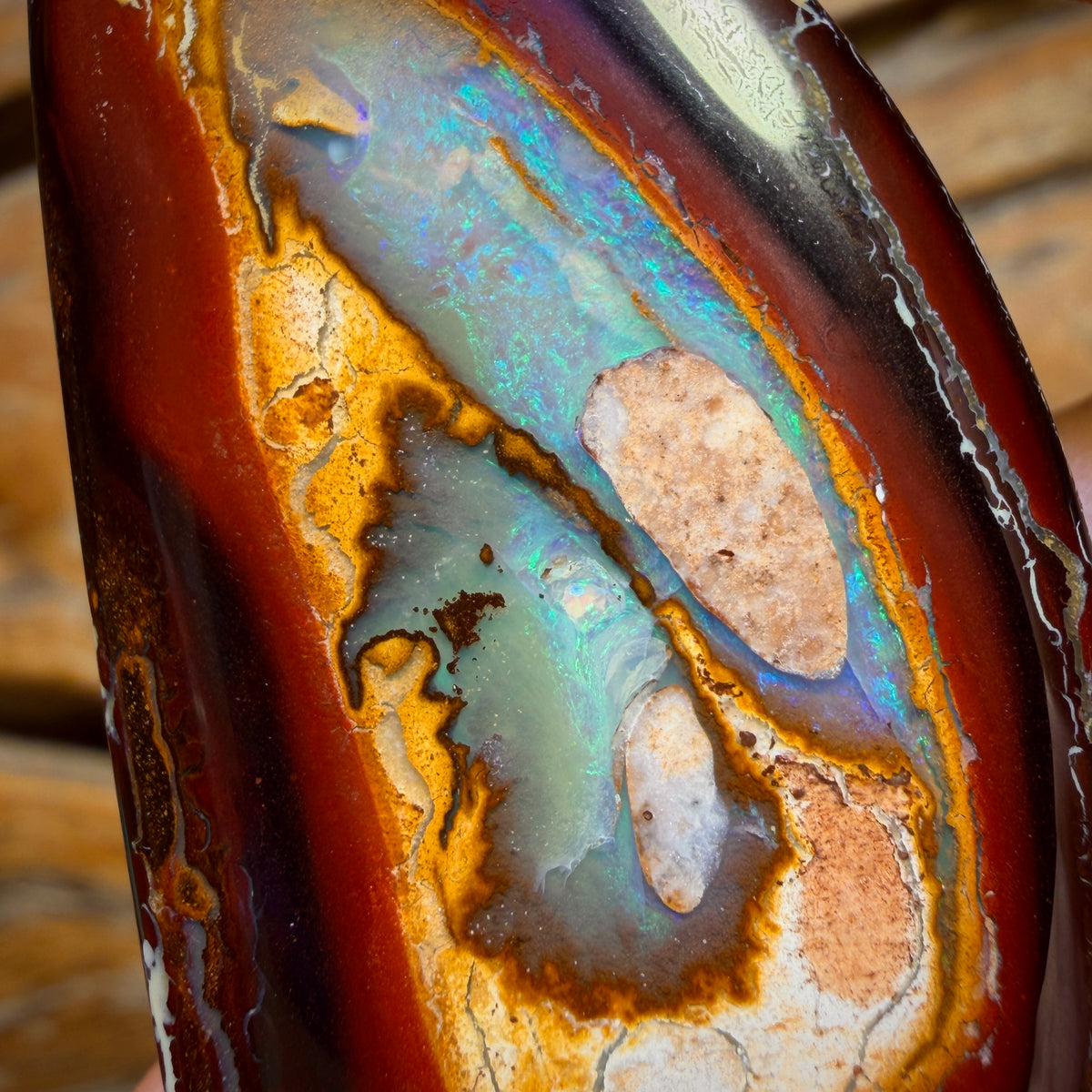 Wild Card! 119.7cts - Yowah Nut Crystal Centre Opal. Best Rockpool Pattern
