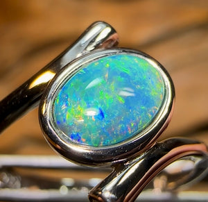 St. Silver - Queensland Boulder Opal Doublet Ring - Opal Whisperers