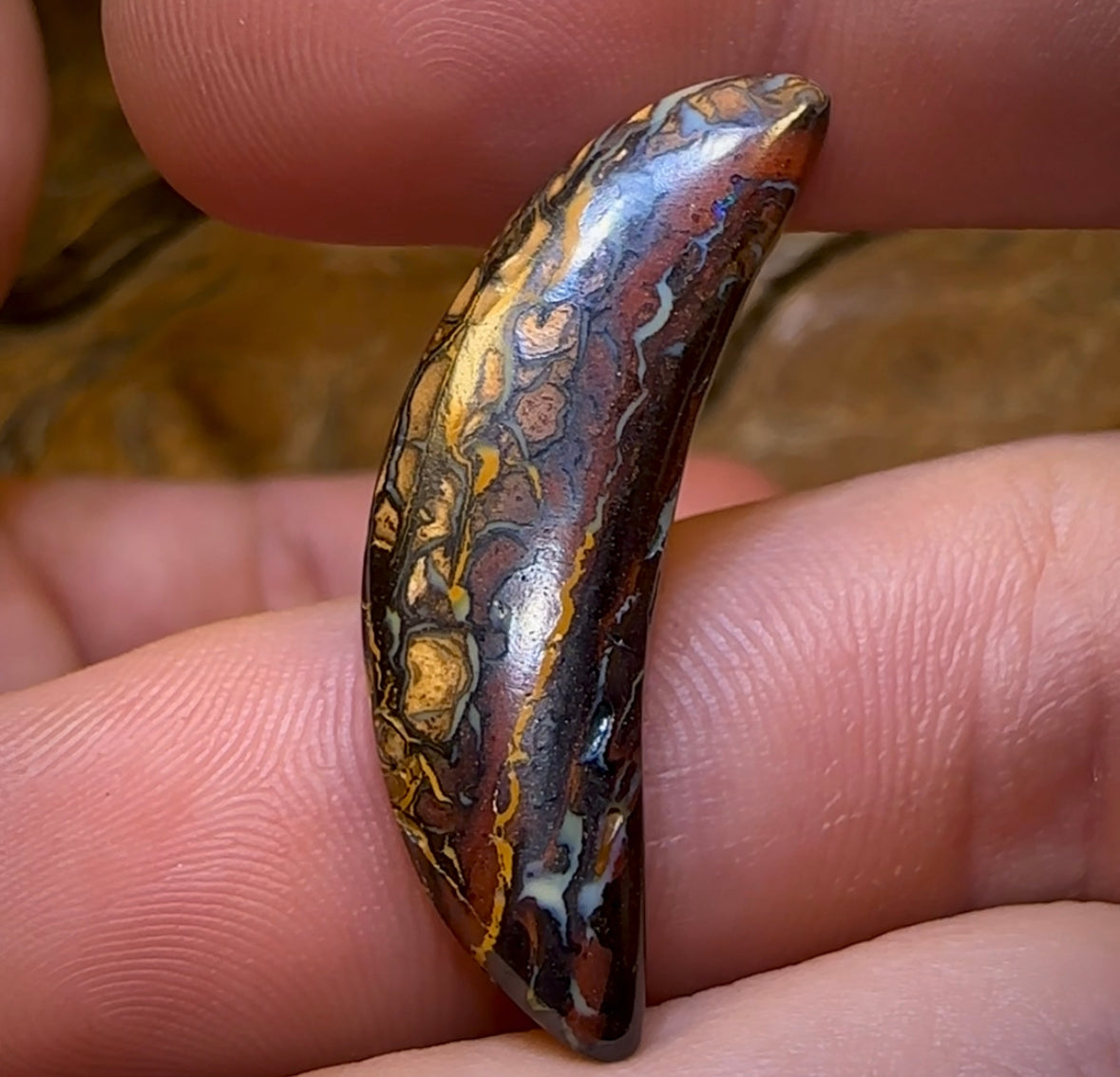 71.1cts - 5x Loose Queensland Boulder Opals. Wholesale Parcel Bargain - Opal Whisperers