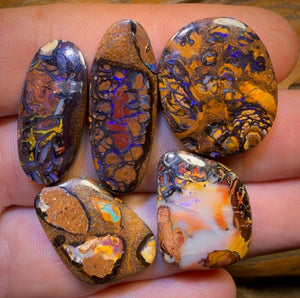 84.8cts - 5x Australian Tribal Boulder Opal’s. Wholesale Dealers Parcel