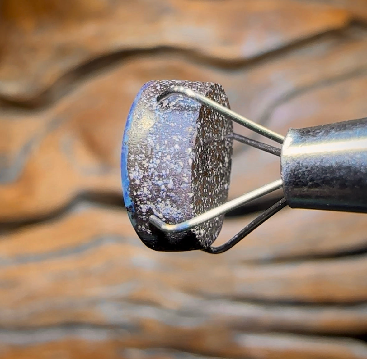 3.9cts - Queensland Boulder Opal from Winton. Pinfire Pattern - Opal Whisperers