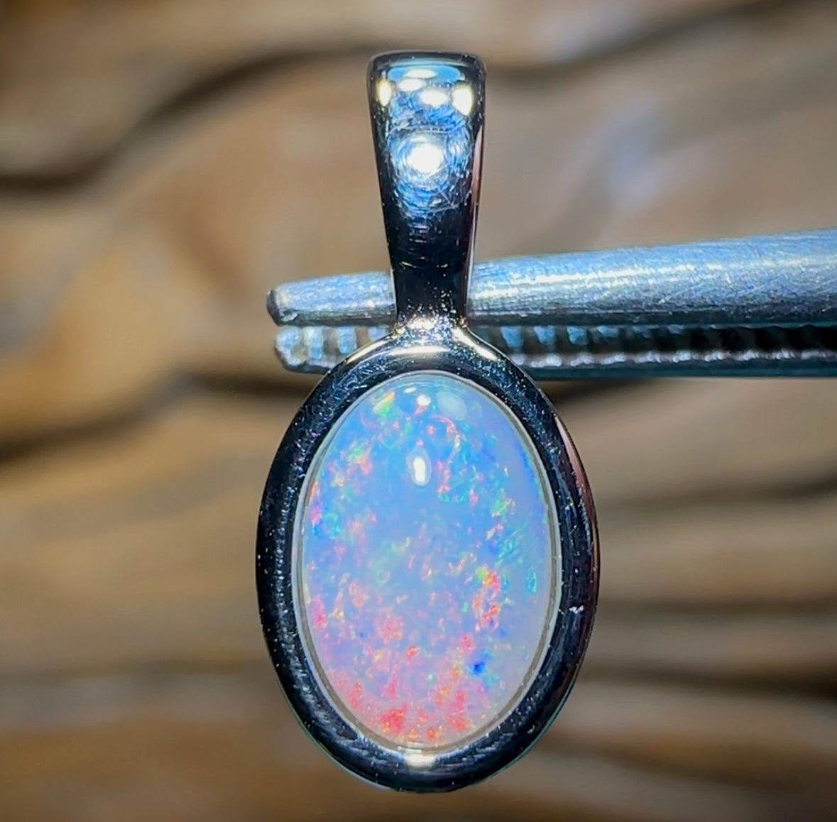 Lake Havasu California Opal Inlay Sterling Silver Pendant (Lab hotsell Opal) Pendant / Necklace