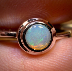 Bague en argent sterling avec opale de cristal d'Australie du Sud