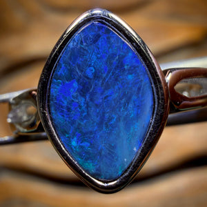 Sterling Silver - Queensland Boulder Opal Doublet Ring