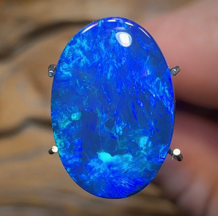 2.9cts - Lightning Ridge Black Opal Doublet - Opal Whisperers