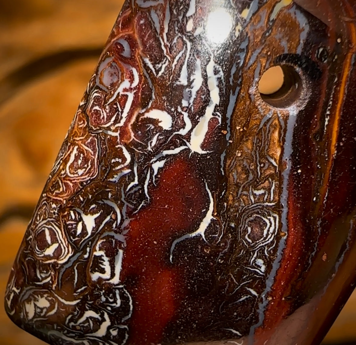 28 x 20mm - Drilled Koroit Tribal Boulder Opal