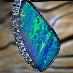 Sterling Silver - Queensland Boulder Opal Doublet Pendant