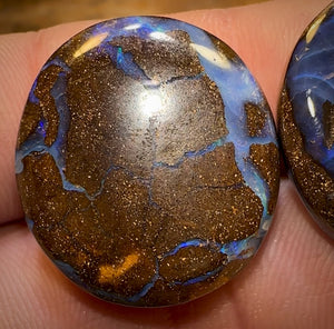 72.9cts - Australian Boulder Seam Opal Pair