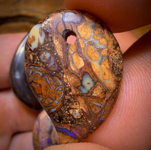 85.9cts - 5x Drilled Queensland Boulder Opals. Wholesale Parcel