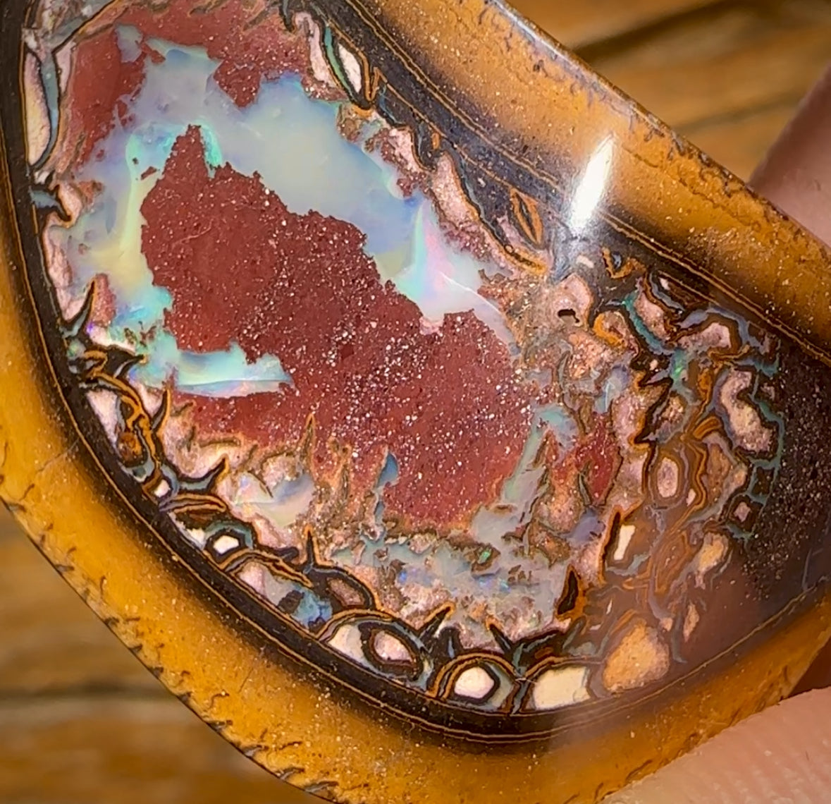 107.2cts - Yowah Nut Kernel Opal Specimen Polished