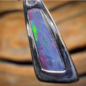 Sterling Silver - Queensland Boulder Opal Doublet Pendant BARGAIN