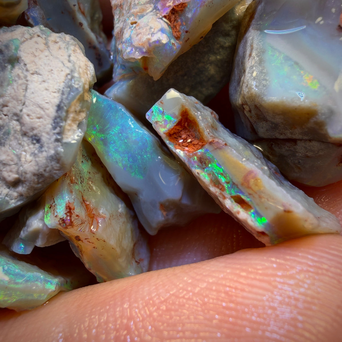 🔒102cts - 21x Lightning Ridge Opal Rough Parcel