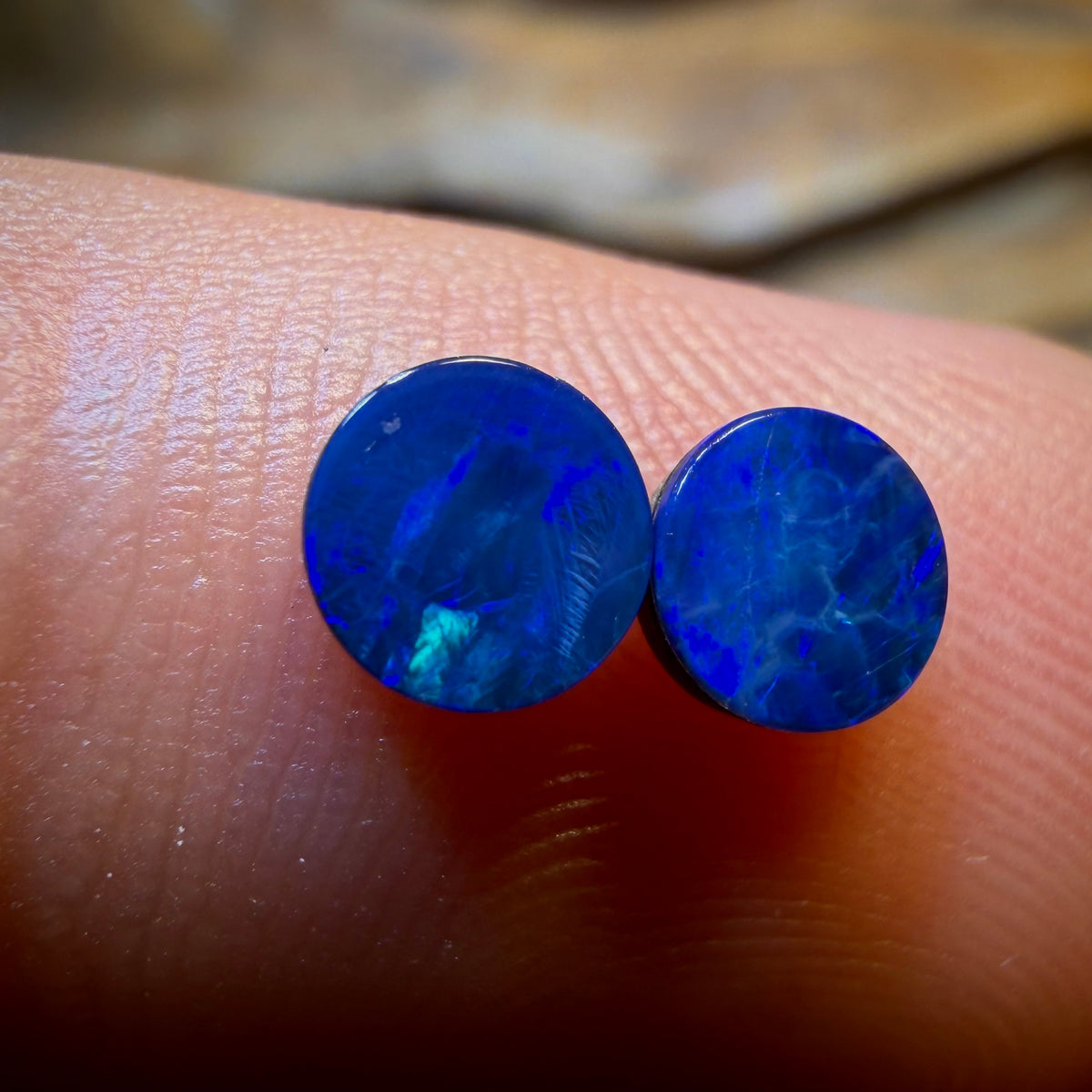 Wild Card! 0.65cts - Australian Boulder Opal Doublet Pair