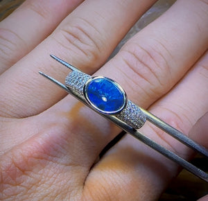 Sterling Silver - Queensland Boulder Opal Doublet Ring