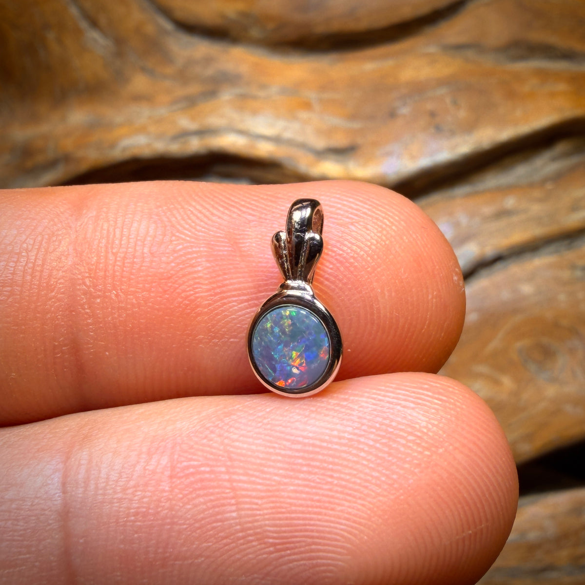 Sterling Silver - Queensland Boulder Opal Doublet Pendant