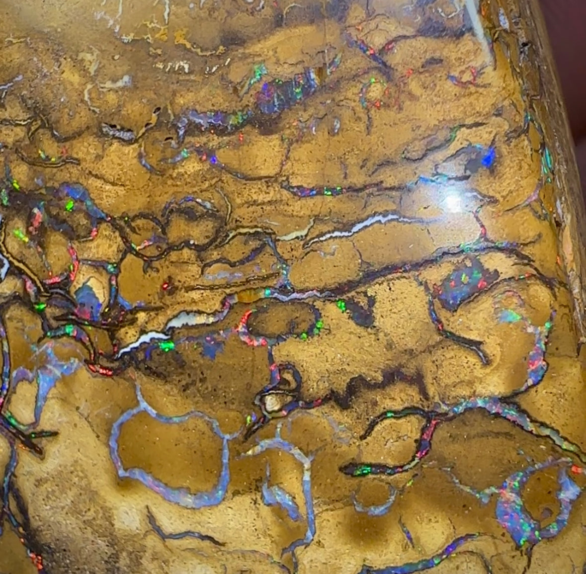 598cts - RED Yowah Tribal Art Boulder Opal Specimen Polished - Opal Whisperers