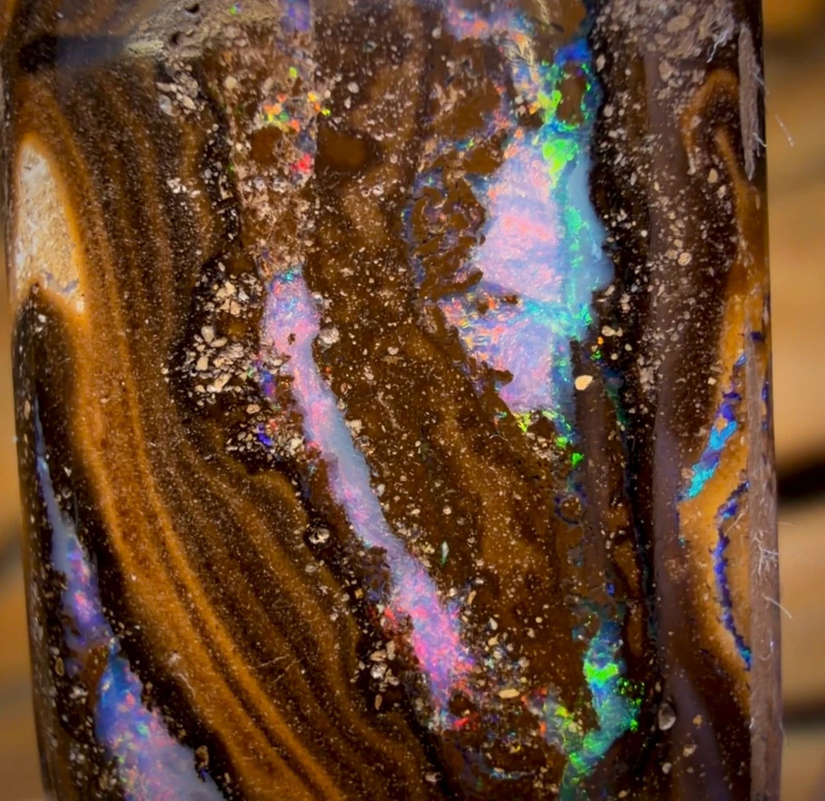 48.5cts - Candy Cane Swirls Yowah Nut Opal. Australian Boulder Opal
