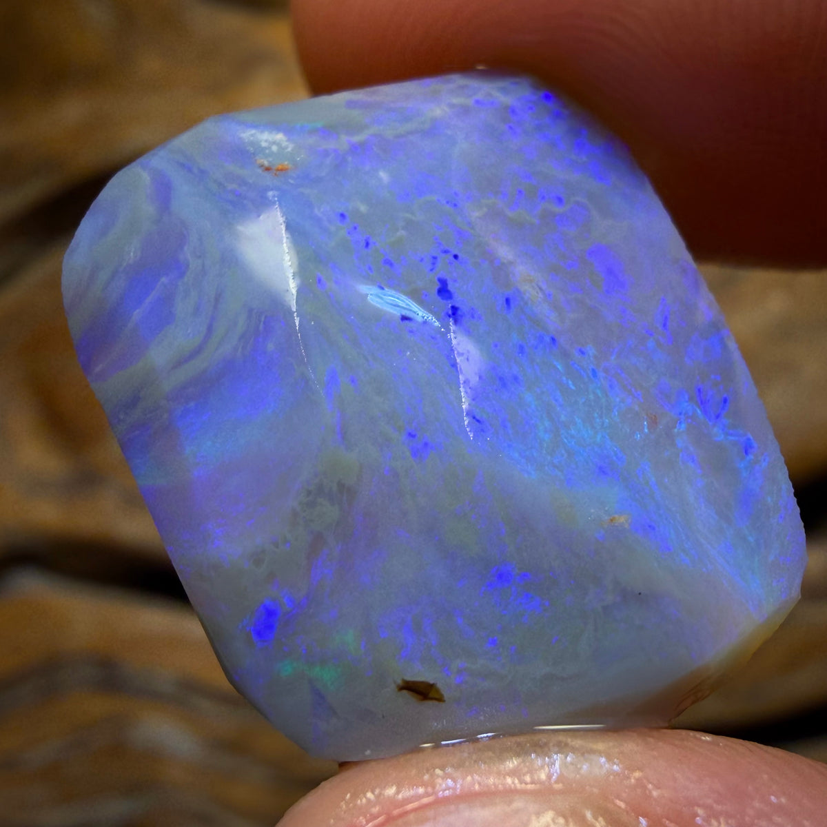 25.1cts - Lightning Ridge Semi Crystal Opal Rough Rub