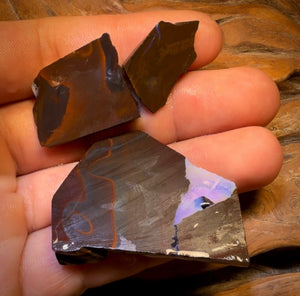 🔒 I’ve Got the Blues Collection 124cts - 3x Australian Boulder Seam Opal Rough Parcel