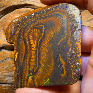 464.8cts - Wow! Large Tribal Yowah Nut Opal Rub. Metallic Colour
