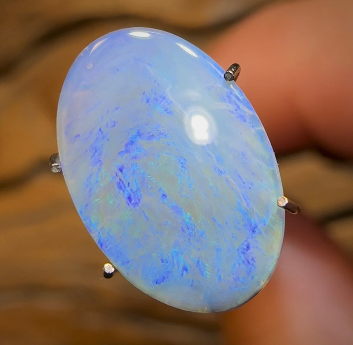 2.5cts - Lightning Ridge Semi Black Opal - Opal Whisperers