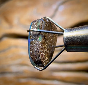 2.8cts - “Black Emerald” Queensland Boulder Black Seam Opal