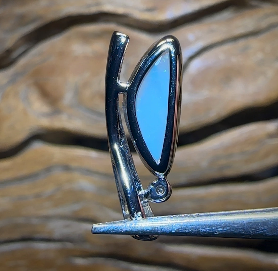 Sterling Silver - Solid South Australian Crystal Opal Pendant