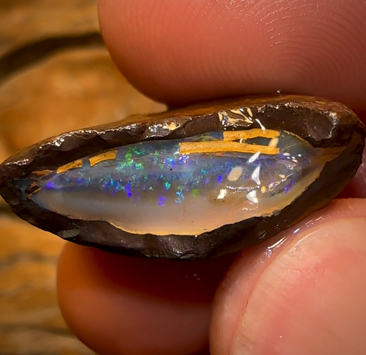 32.9cts - Wow! Yowah Nut Crystal Centre Rough Specimen