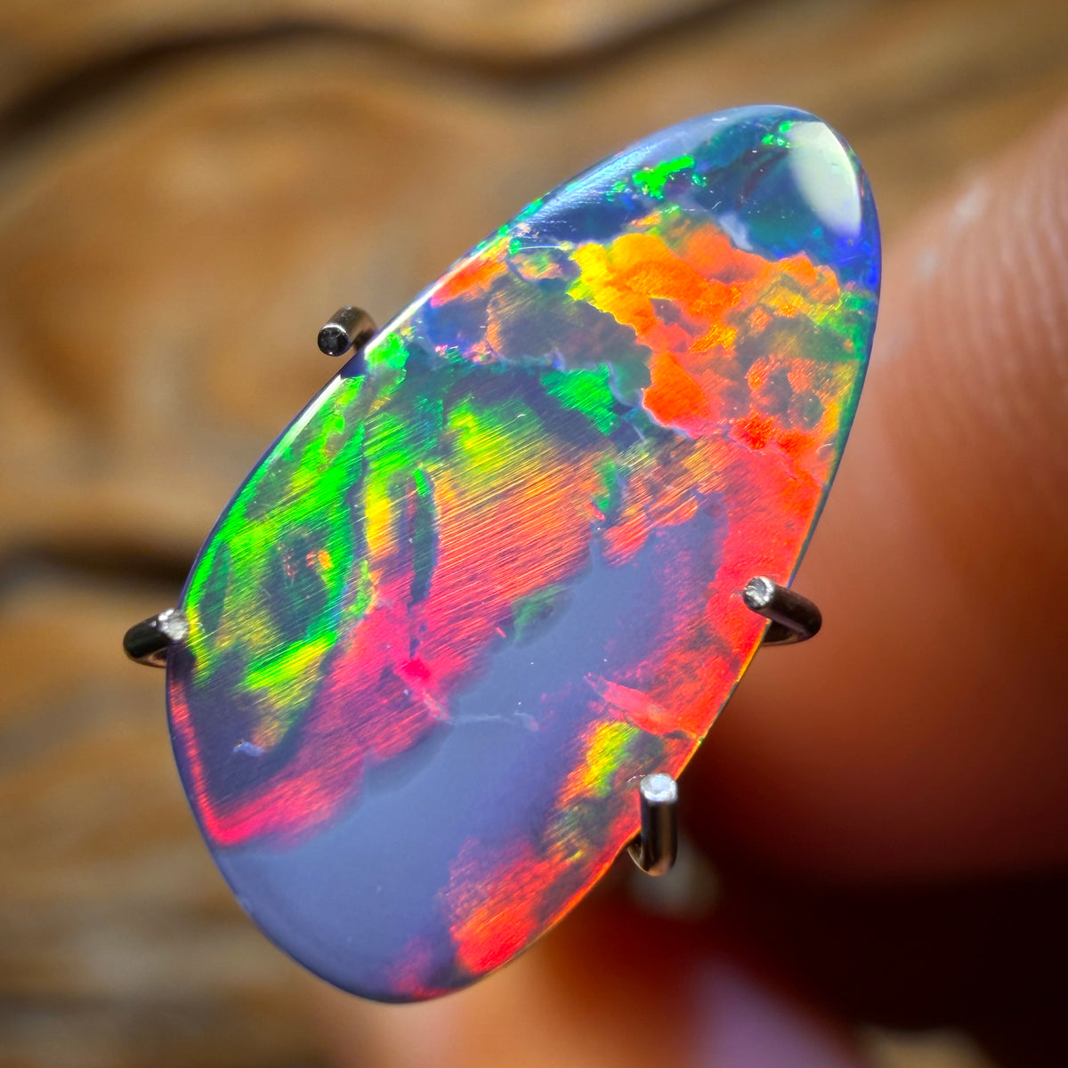 2.2cts - Wow As Good as Red Gets Top Australian Boulder Opal Doublet