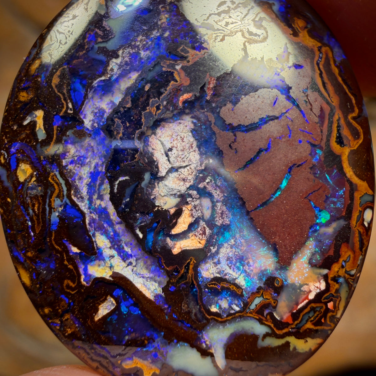 22.9cts - “Blue Tribal Magic” Queensland Boulder Opal from Yowah