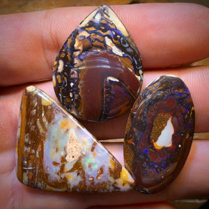 48 hour Vip Crazy Offer 71.1cts - 3x Australian Boulder Opal’s. Wholesale Dealers Parcel